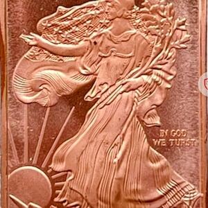 1 oz .999 Fine Pure Copper Bar  "Walking Liberty" / Made in USA - Free Shipping